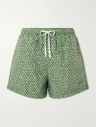 Zegna - Straight-Leg Printed Cotton Swim Shorts - Green