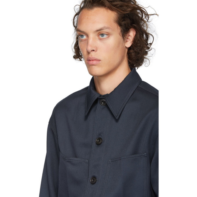 Lemaire Navy Wool Overshirt Lemaire