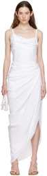 Jacquemus White Le Papier 'La Robe Saudade' Maxi Dress