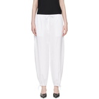 TOTEME White Drawstring Cotton Trousers