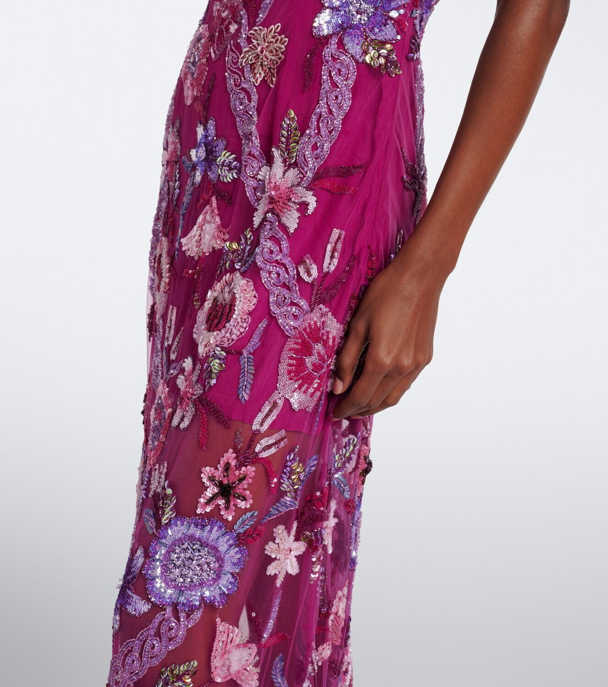 Là Fuori Mystical Garden embellished floral gown