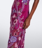Là Fuori Mystical Garden embellished floral gown