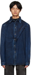 Y/Project Navy Pinched Shirt