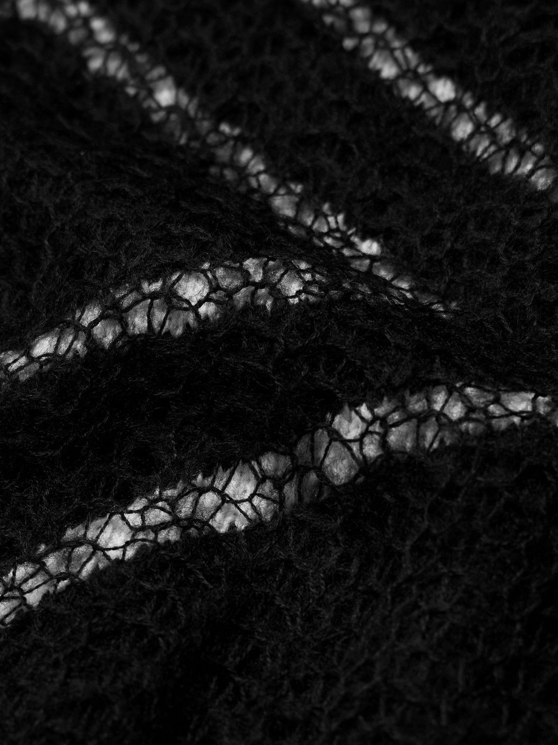 WTAPS - Layered Intarsia-Knit Sweater - Black WTAPS