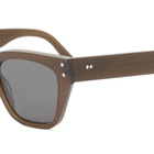 Monokel Memphis Sunglasses in Chocolate/Grey Solid 