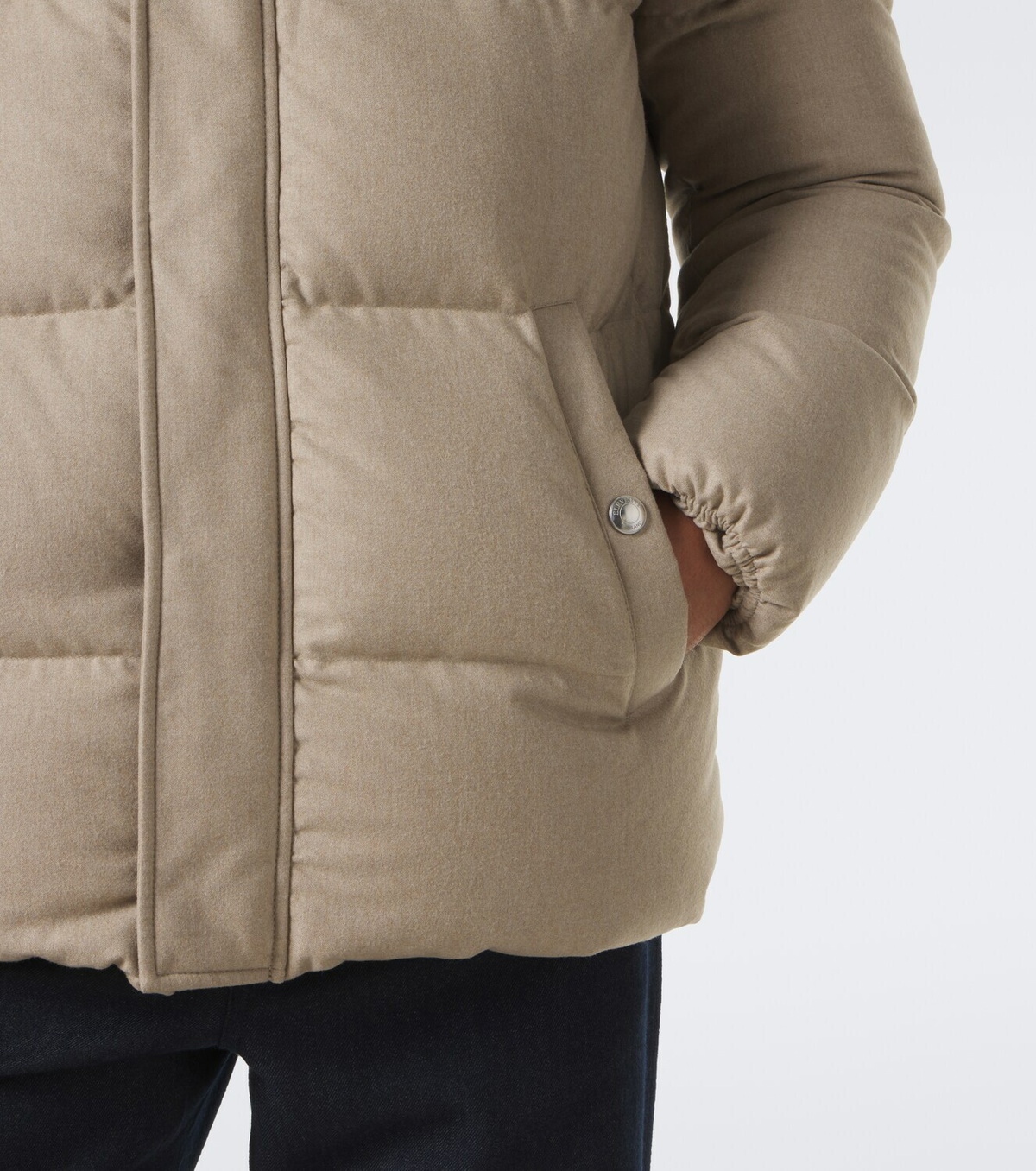 Eleventy Wool, silk, and cashmere puffer jacket