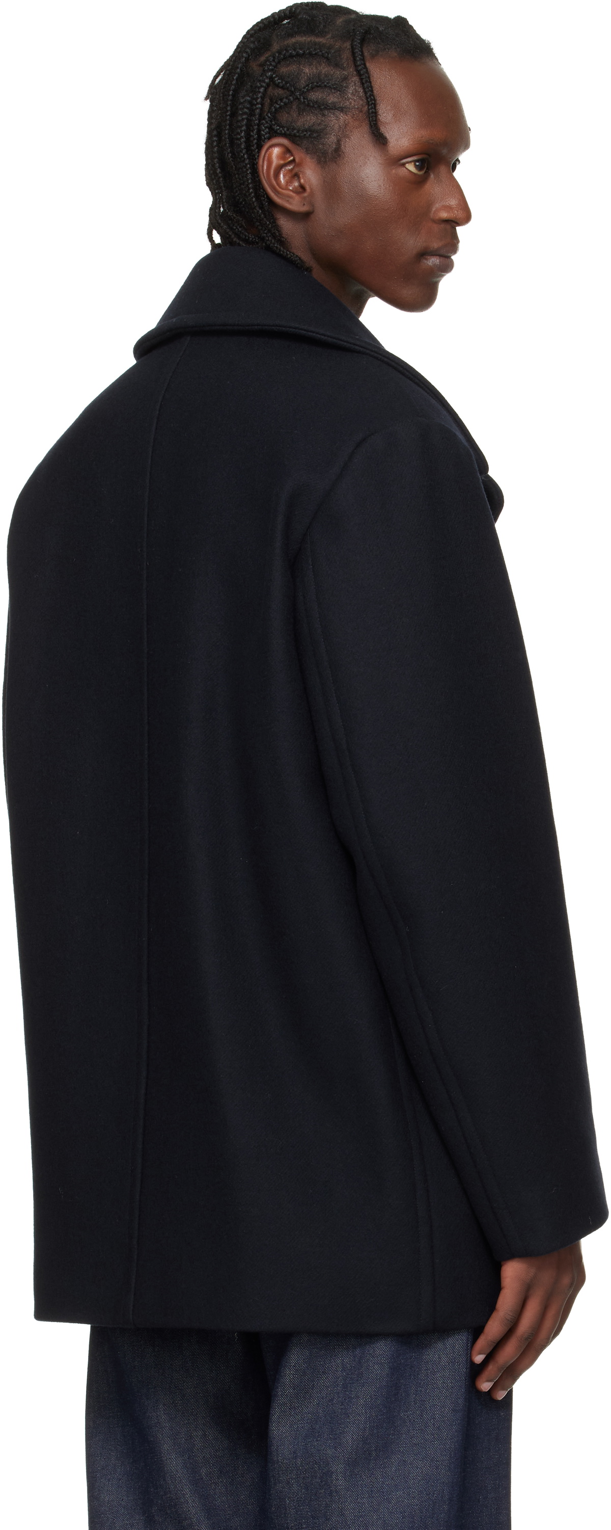 A.P.C. Navy Wool Peacoat A.P.C.