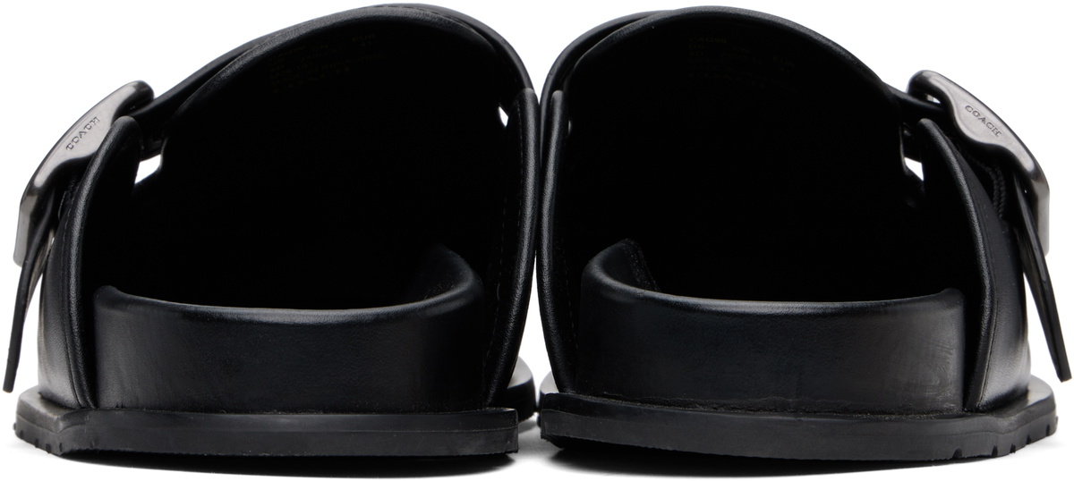 Coach 1941 Black Buckle Clogs