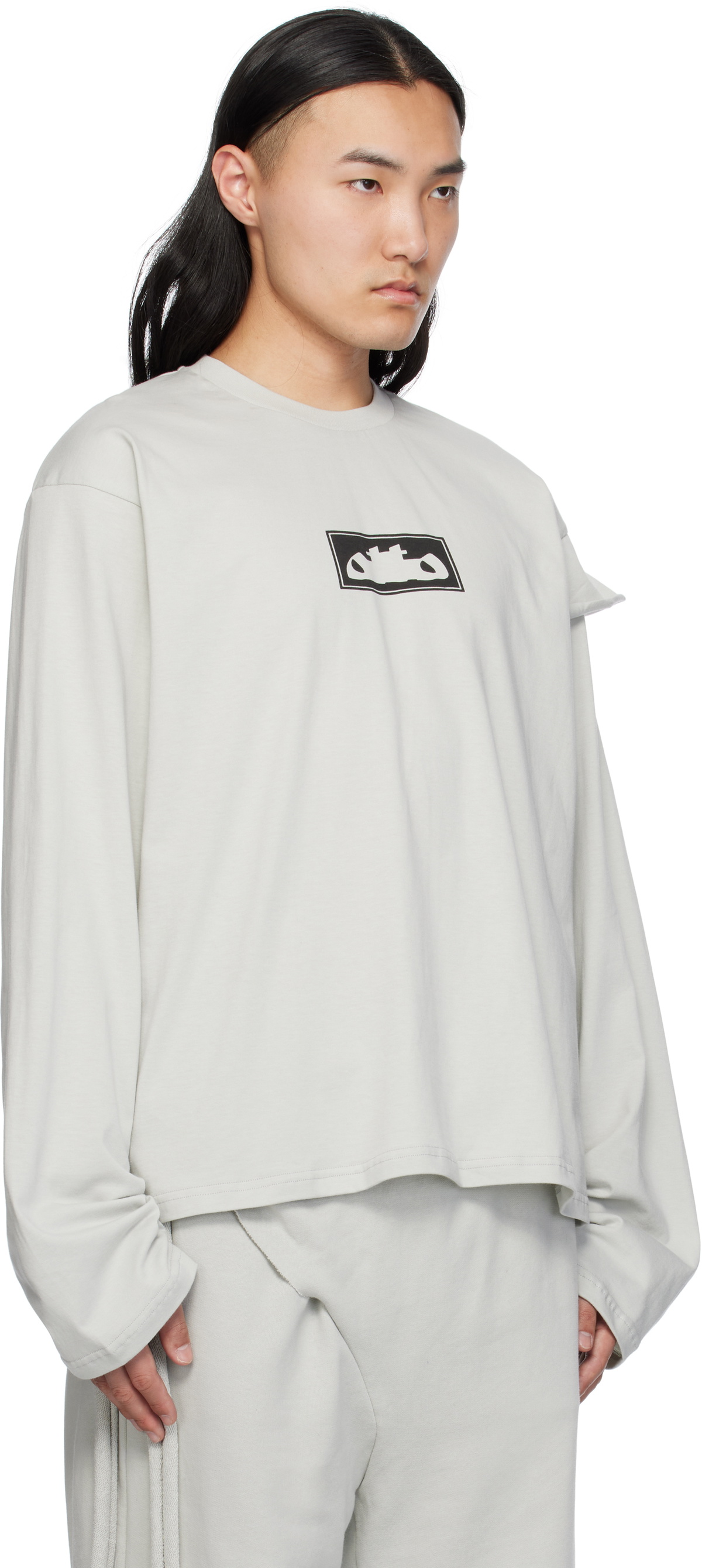 Ottolinger Gray Logo Longsleeve T-shirt