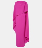 Roksanda Demetria caped crêpe gown