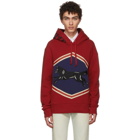 Gucci Red Jumping Wolf Hoodie