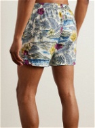 Massimo Alba - Kite Logo-Appliquéd Straight-Leg Mid-Length Printed Swim Shorts - Blue