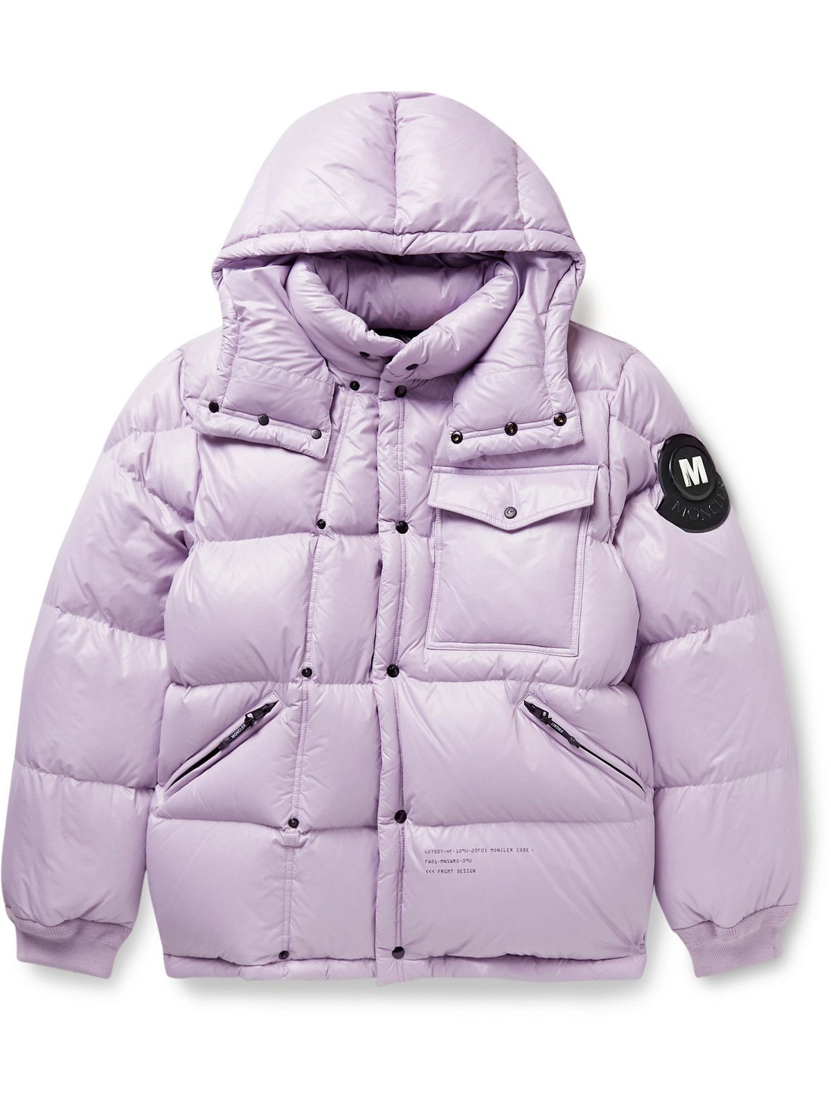 Moncler Genius 7 Moncler Fragment Anthemyx Quilted Shell Hooded Down Jacket Purple