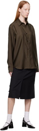 KHAITE Brown Argo Shirt