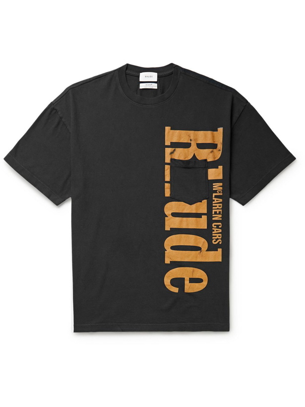 Photo: Rhude - McLaren Logo-Print Cotton-Jersey T-Shirt - Black