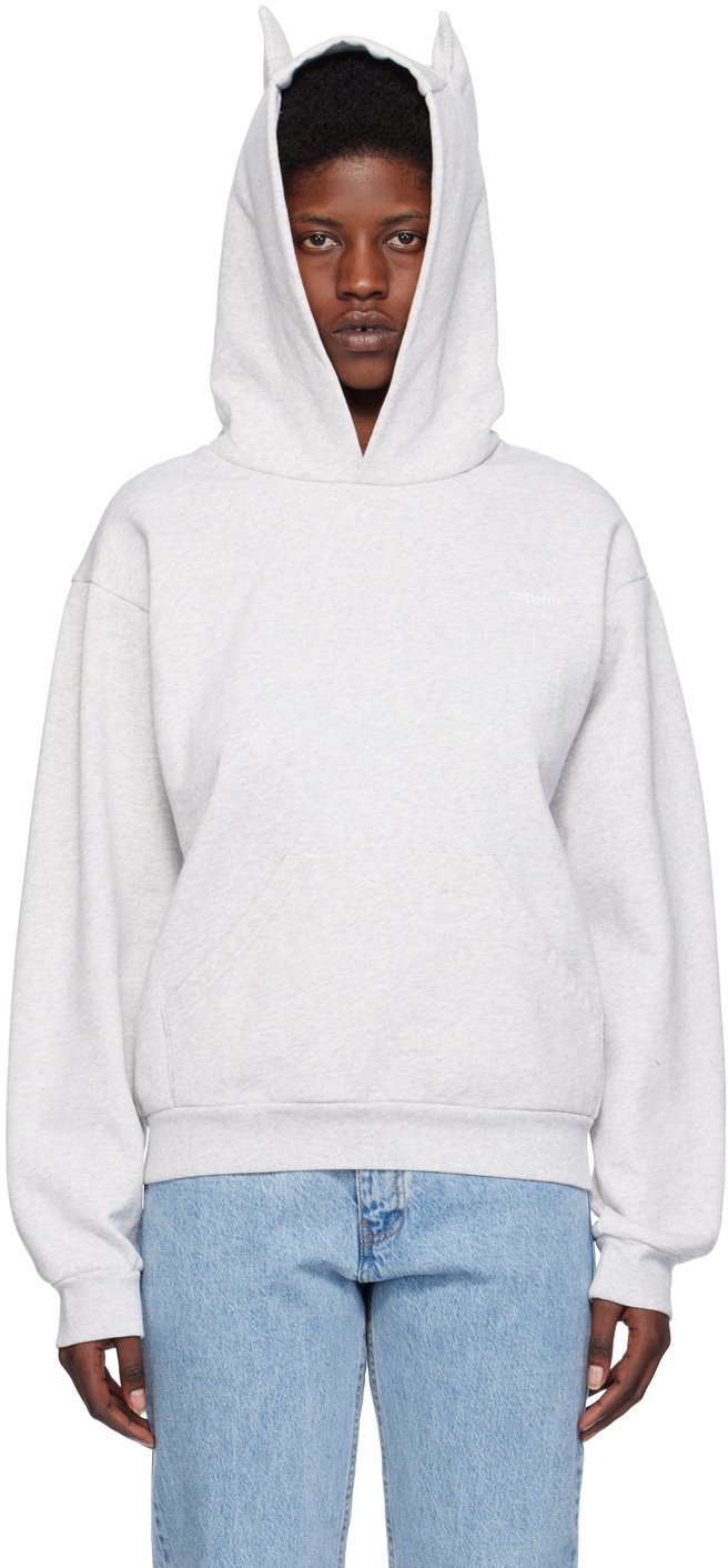 Gray Horn Hoodie by Coperni on Sale