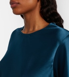Leset Barb satin top