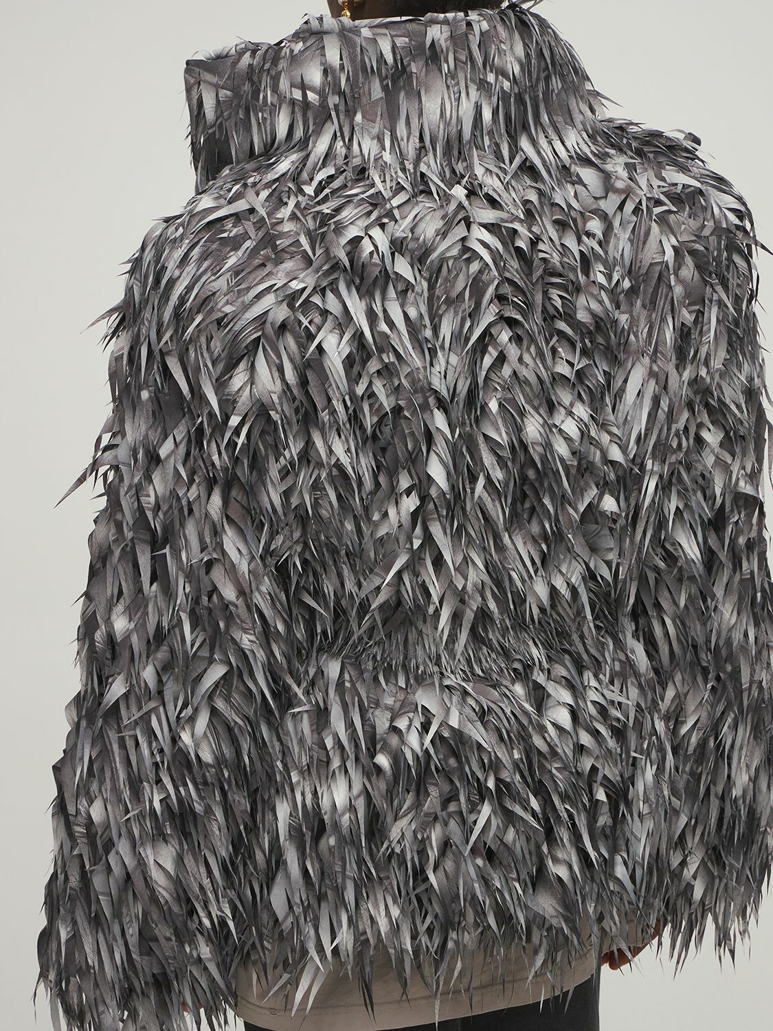 BALENCIAGA - Laser Cut Faux Fur Jacket