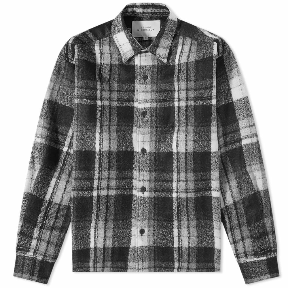 スタジオニコルソン RORO BOILED WOOL BOUCLE SHIRTS - ネルシャツ