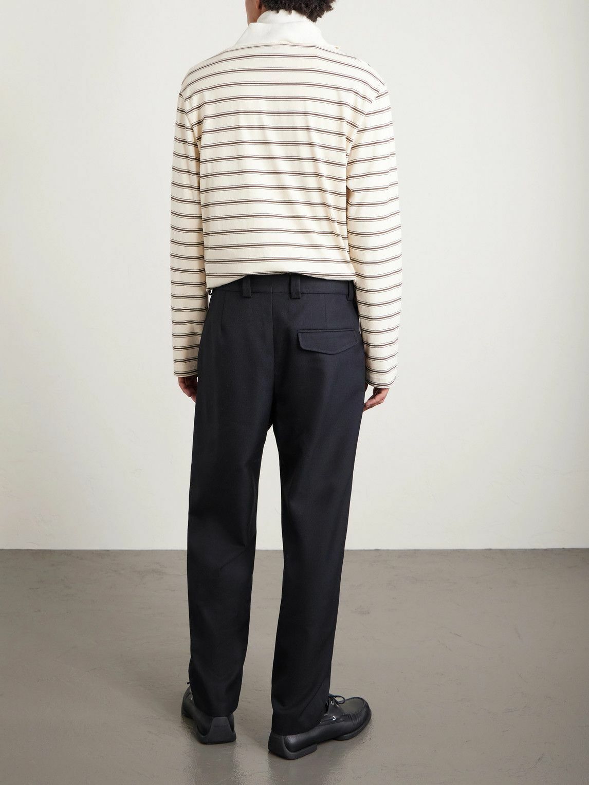 A.P.C. - Renato Straight-Leg Pleated Twill Trousers - Black