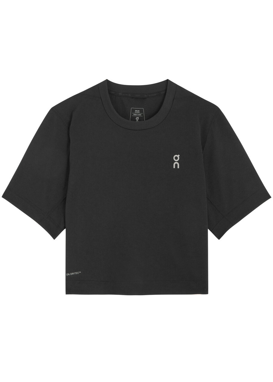 ON Train-t Logo Cropped Jersey T-shirt Black