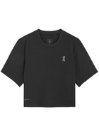 ON Train-t Logo Cropped Jersey T-shirt Black