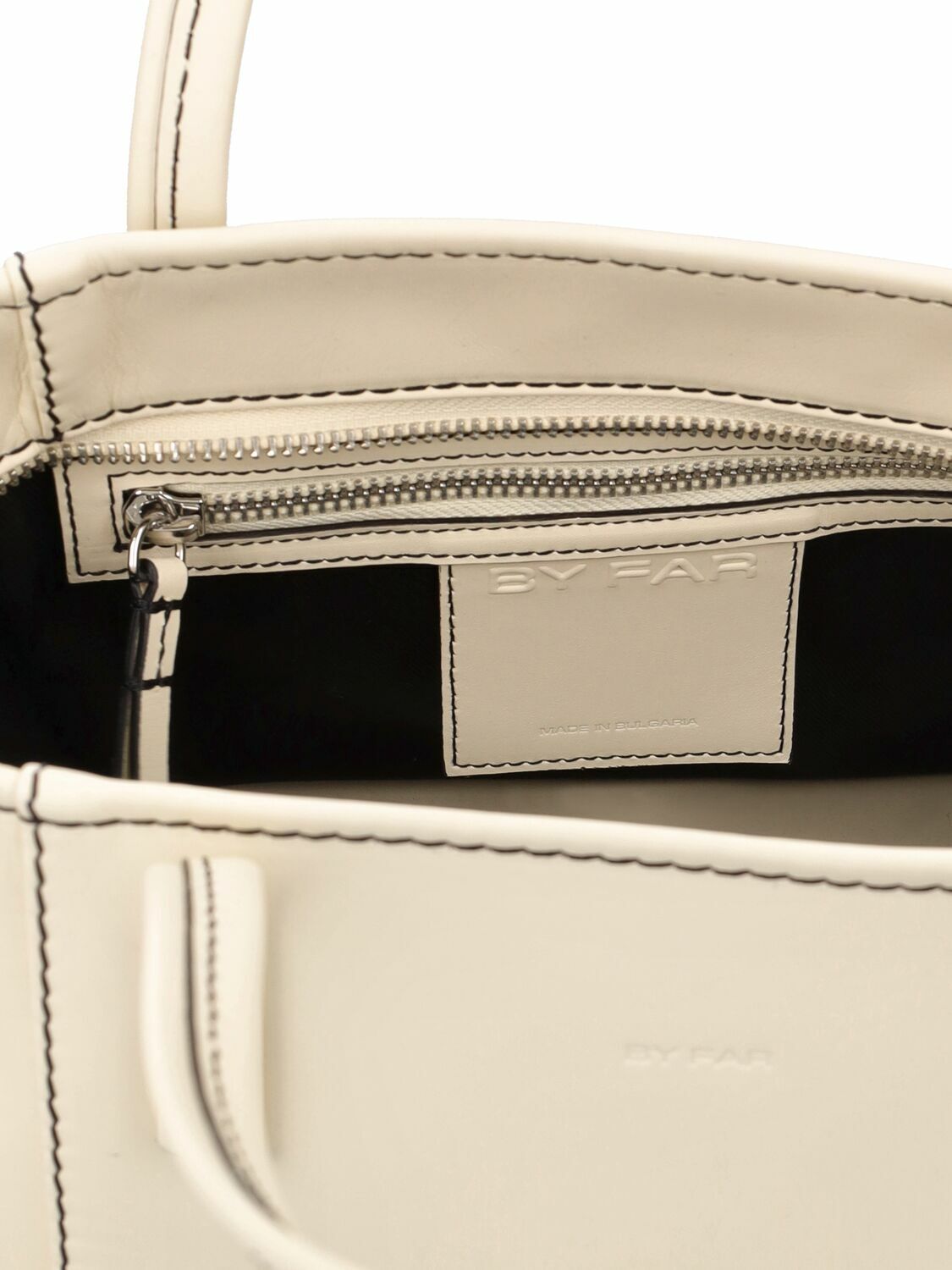 BY FAR - Bar Box Leather Tote Bag