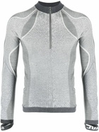 Saul Nash Grey Intarsia-Knit Top