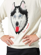 MC2 Saint Barth Man Sweater With Wolf Print And I Hate Summer Embroidery