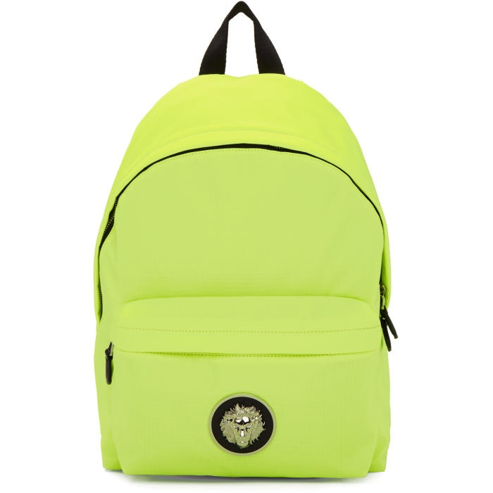 Photo: Versus Yellow Neon Nylon Backpack