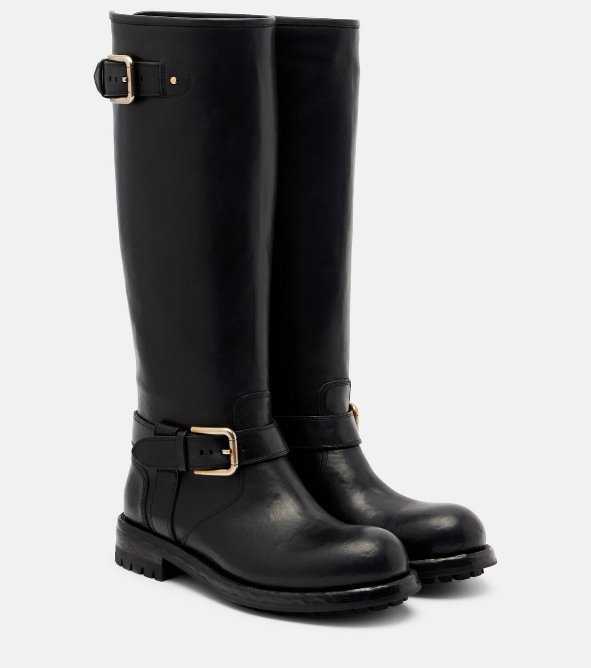 Dolce&Gabbana Leather biker boots