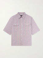 Willy Chavarria - SS Corcoran Checked Woven Shirt - Red