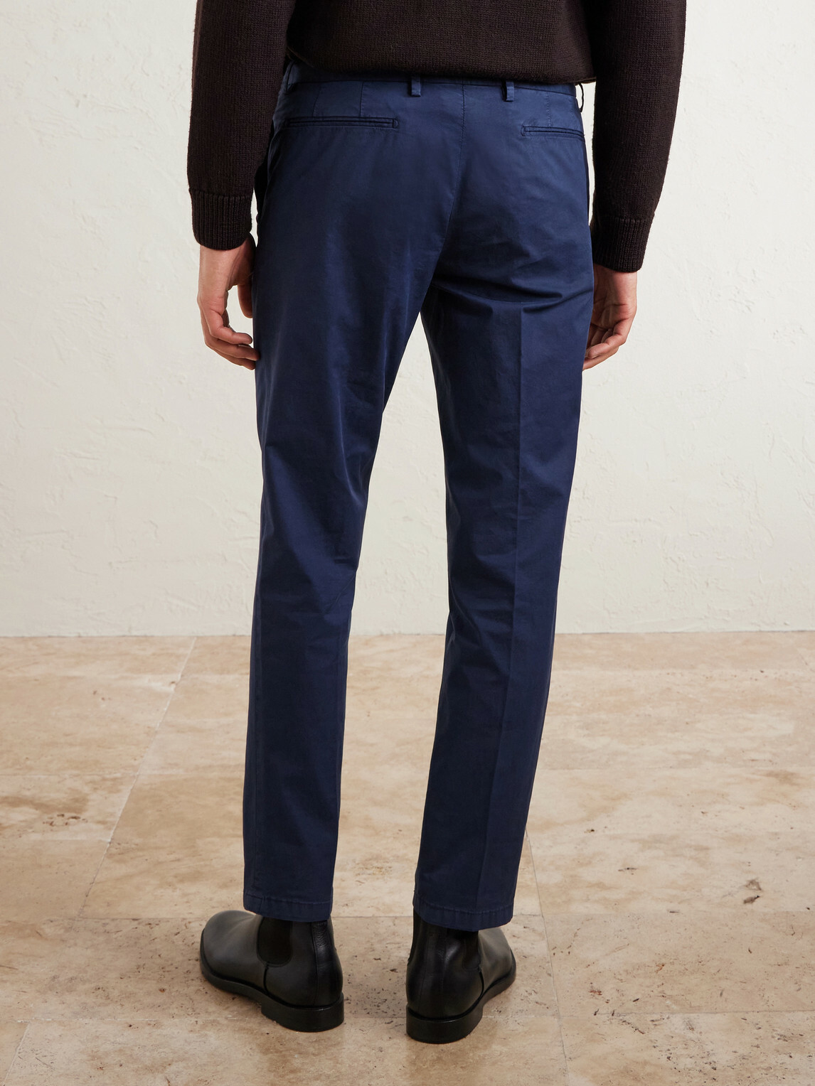 Boglioli - Tapered Cotton-Blend Trousers - Blue