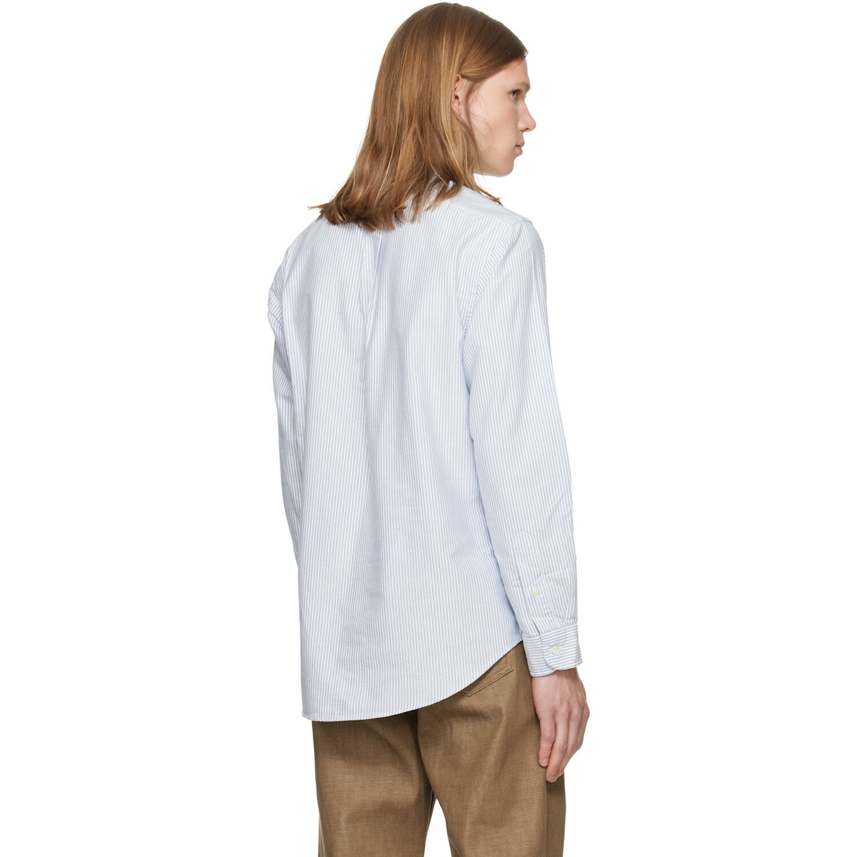Polo Ralph Lauren Navy & White Striped Oxford Shirt