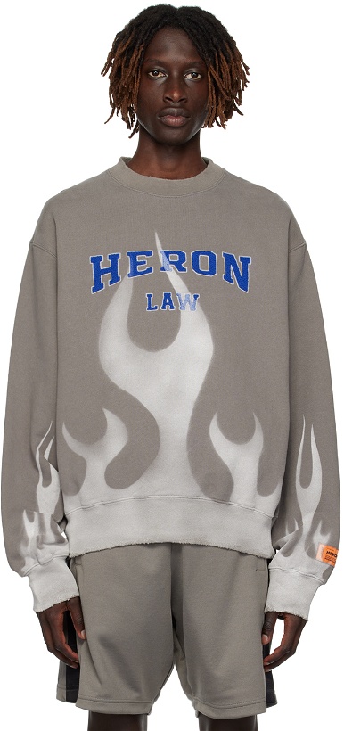 Photo: Heron Preston Gray 'Heron Law' Sweatshirt