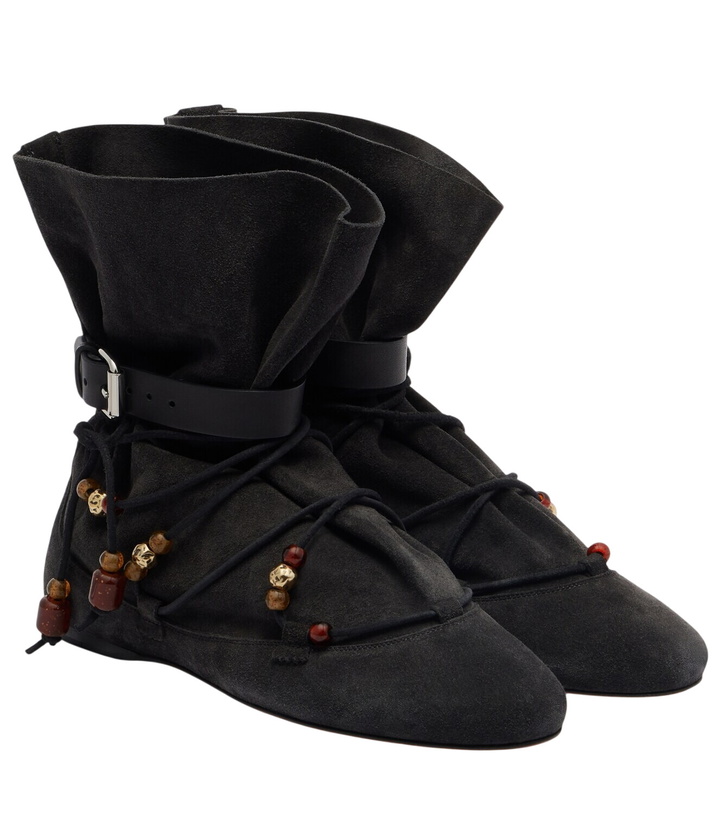 Photo: Isabel Marant Letiz suede ankle boots