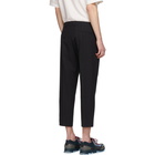 AMI Alexandre Mattiussi Black Twill Cropped-Fit Trousers