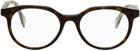Fendi Tortoiseshell Modified Oval Glasses