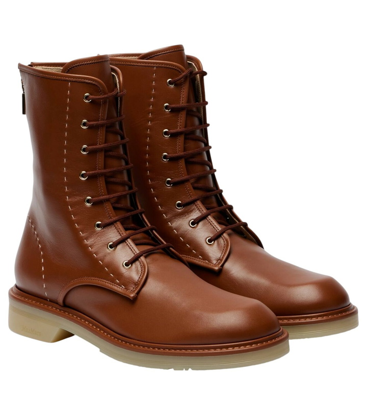 Photo: Max Mara Urbancombat leather combat boots