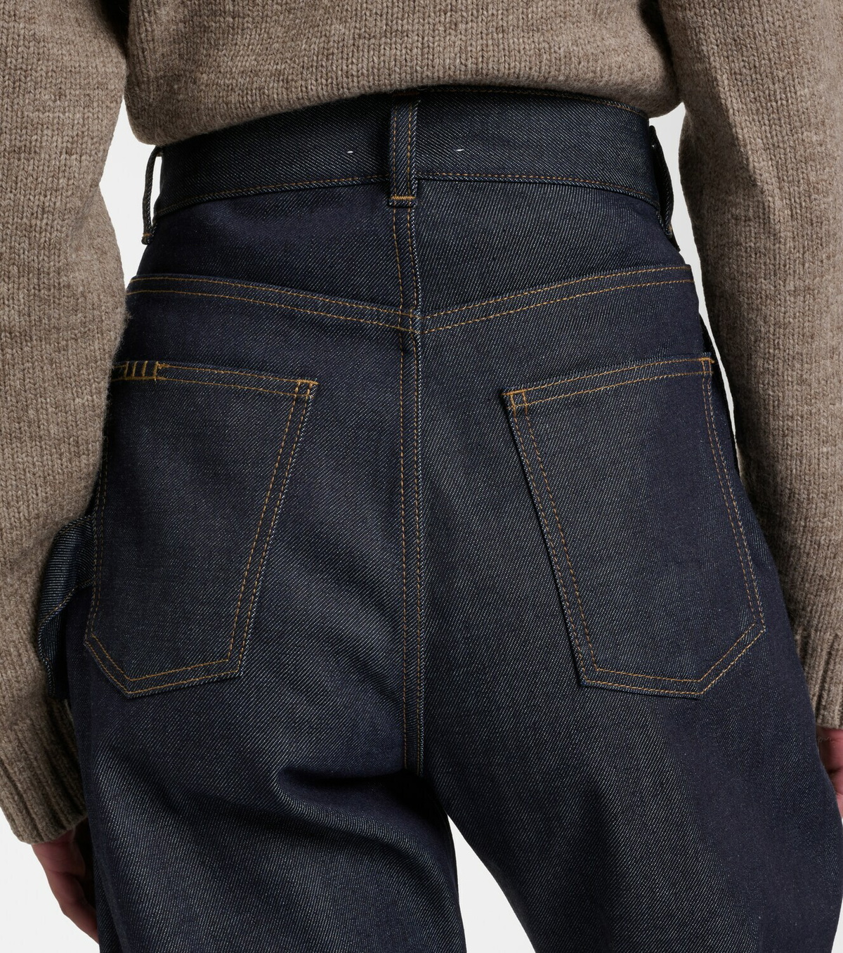 JW Anderson Embroidered high-rise straight jeans