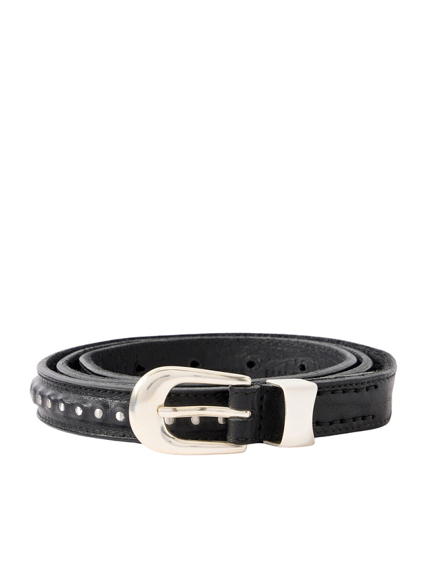Photo: Our Legacy - 2cm Embellished Leather Belt - Black