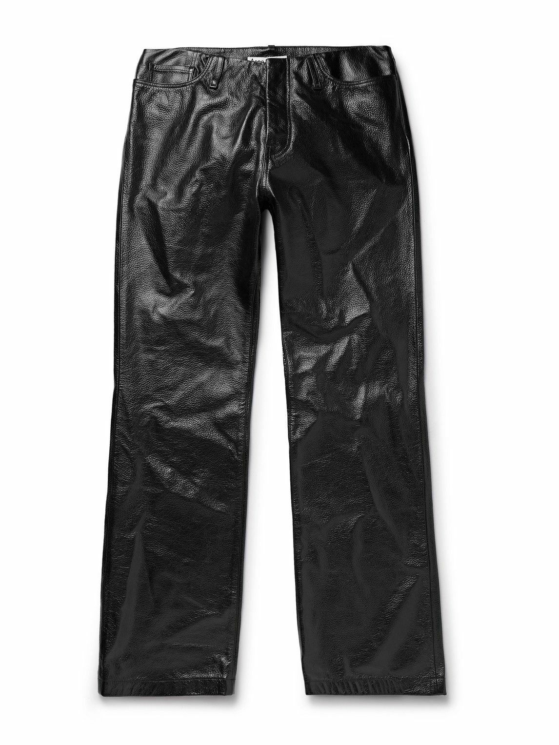 パンツ acne studios straight slacks Acne Studios - Pimono Straight-Leg Pleated Gabardine Trousers