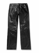 Acne Studios - Lolen Straight-Leg Full-Grain Leather Trousers - Black