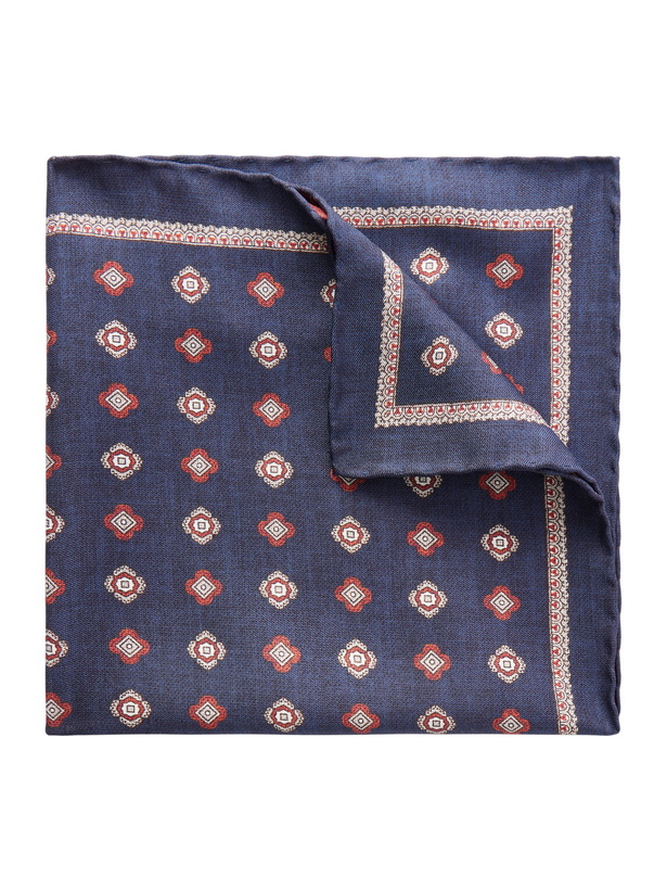 Photo: Brunello Cucinelli - Printed Silk Pocket Square