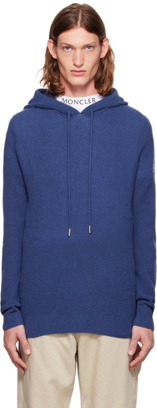 Photo: Moncler Blue Ribbed Hoodie