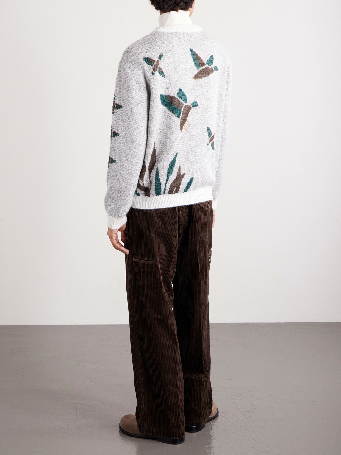 Human Made - Wide-Leg Pleated Cotton-Corduroy Trousers - Brown