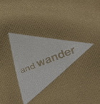 And Wander - Reflective-Trimmed Shell and Mesh Shirt - Army green