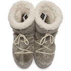 Yves Salomon Grey Moon Boot Edition Shearling Boots