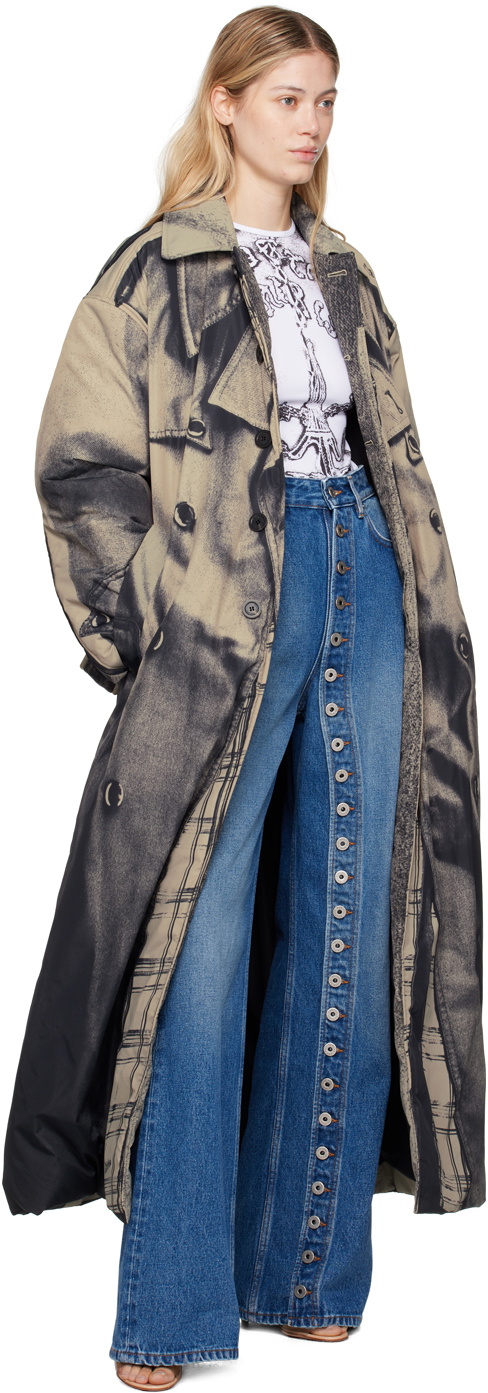 Veste Jeans Graffiti Jean Paul Gaultier Haute Jeanerie - Coton, Taille 42, Blanc, Occasion Très Bon état
