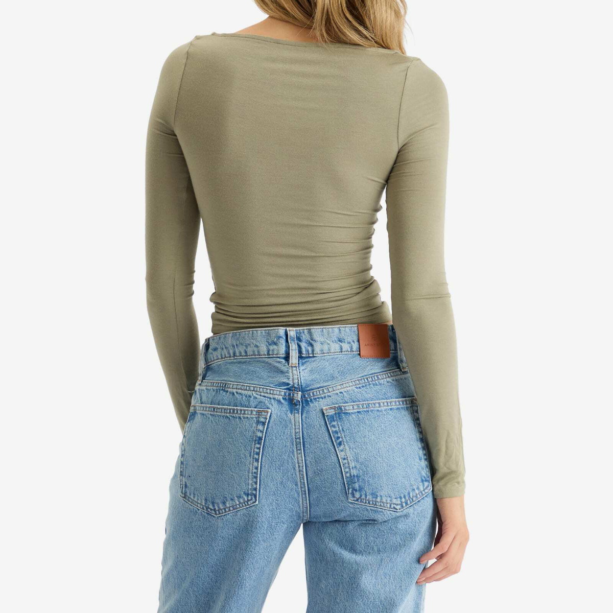 Joah Brown Women's Boatneck Long Sleeve Top in Sage